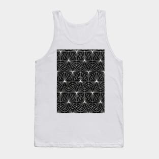 Hexagonal Pattern - Black Concrete Tank Top